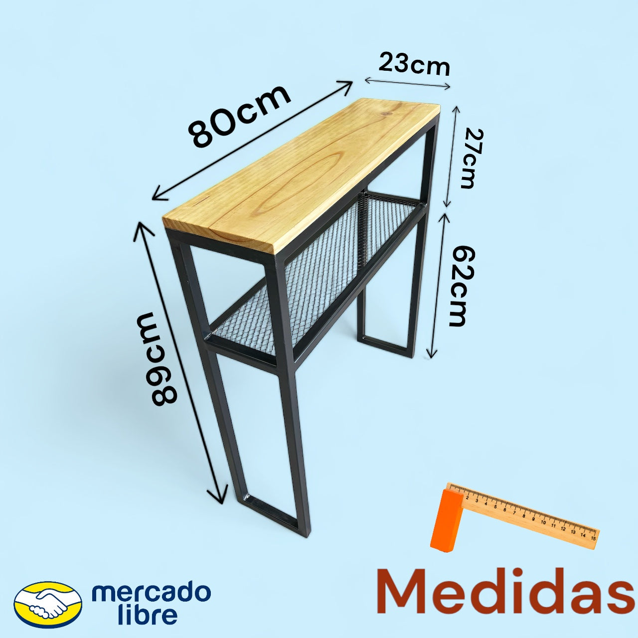 Mesa de arrimo Estilo Industrial